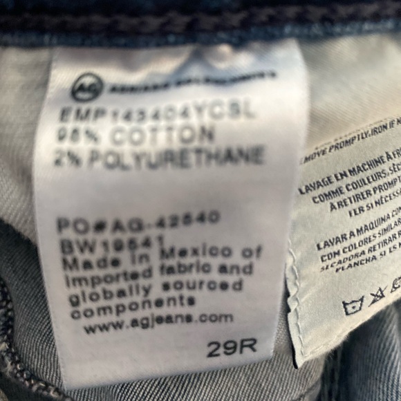 AG Adriano Goldschmied jeans size 29R - Picture 7 of 10